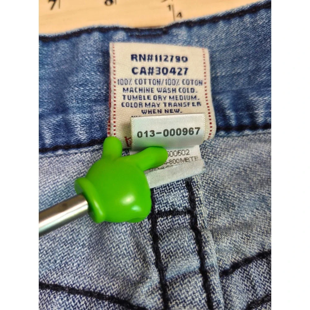 True Religion Rainbow Bobby‎ Jeans Mens 31x33 Blue Straight Leg Made in USA